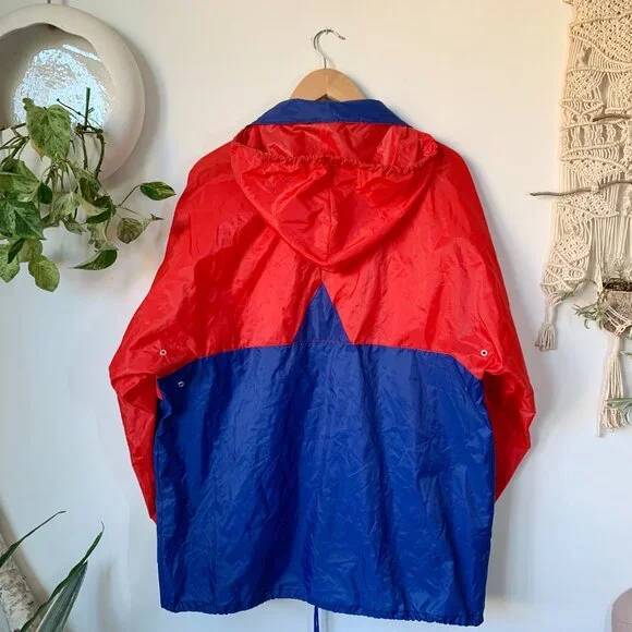 Vintage K-Way Technical Windbreaker Coat Jacket Athleisure Red Blue Fanny Pack - Picture 3 of 16
